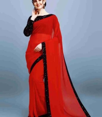 এক্সক্লুসিভ ওয়েটলেস জর্জেট  পার্টি শাড়ি